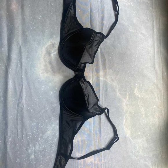 Maison Close Faux Leather/Fishnet Bra - Picture 2 of 4